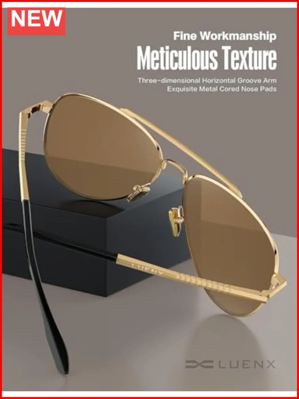 Polarized Aviator Sunglasses UV400 Protection Driving Metal Frame